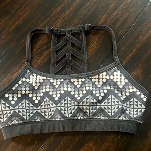 Justice Black, Grey and White Sports Bra Size 28